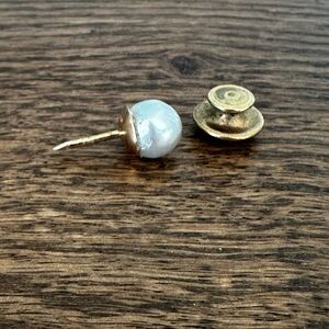 Vintage Cultured Pearl Tie Pin in 14K Gold – Classic Gentleman’s Accessory